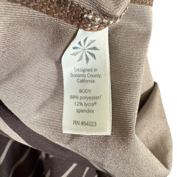 Athleta Leggings Brown Stripe Print  | Plus Size High Rise Active Pants | 1X - Picture 7 of 11